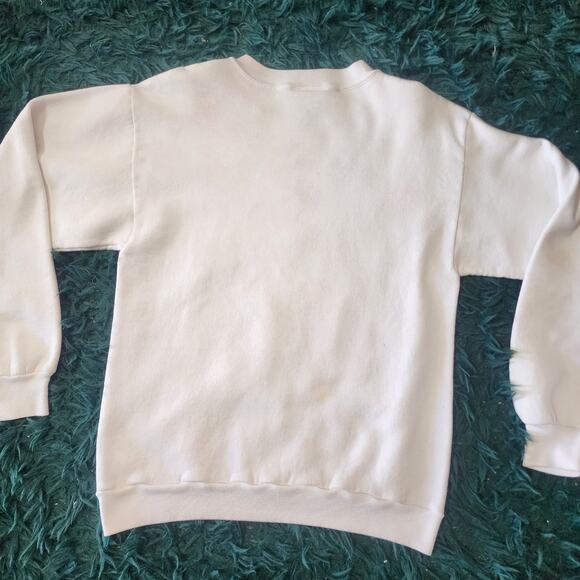 Vintage Walt Disney World Mickey Castle Sweatshirt White Made in USA Small 18x24 - Picture 2 of 7